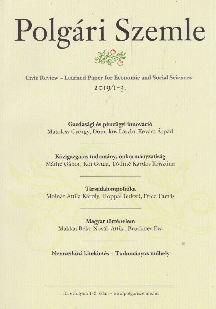 dr. Lentner Csaba - Polgári Szemle 2019/1-3. [antikvár]