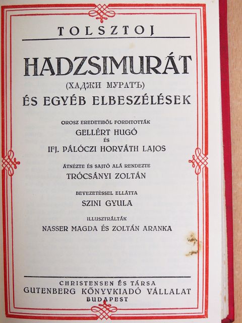 Tolsztoj - Hadzsimurát [antikvár]