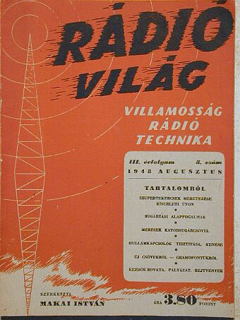 Csák Ervin - Rádióvilág 1948. augusztus [antikvár]