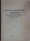 Klaniczay Tibor - A szovjet realizmus vita tanulságai [antikvár]