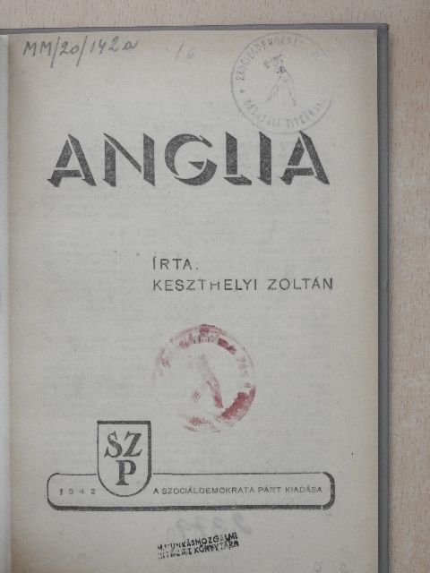 Keszthelyi Zoltán - Anglia [antikvár]