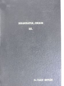 Angyal Lajos - Dolgozatok, cikkek III. [antikvár]