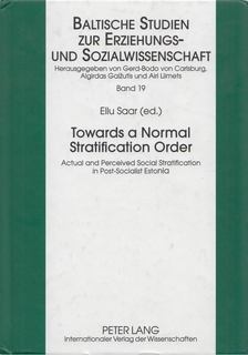 Ellu Saar - Towards a Normal Stratification Order [antikvár]