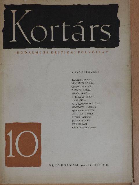 Bárányi Ferenc - Kortárs 1962. október [antikvár]