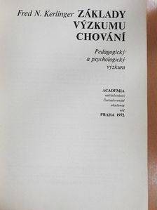 Základy Vyzkumu Chování [antikvár]