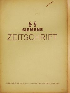 F. Oertel - Siemens Zeitschrift Sept./Okt. 1940 [antikvár]