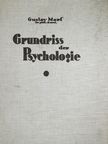 Gustav Morf - Grundriss der Psychologie [antikvár]