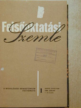 Dr. Kovács Győzőné - Felsőoktatási Szemle 1989. január-december [antikvár]