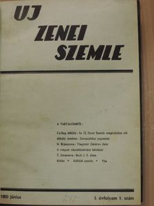 Új Zenei Szemle 1950. június-december [antikvár]