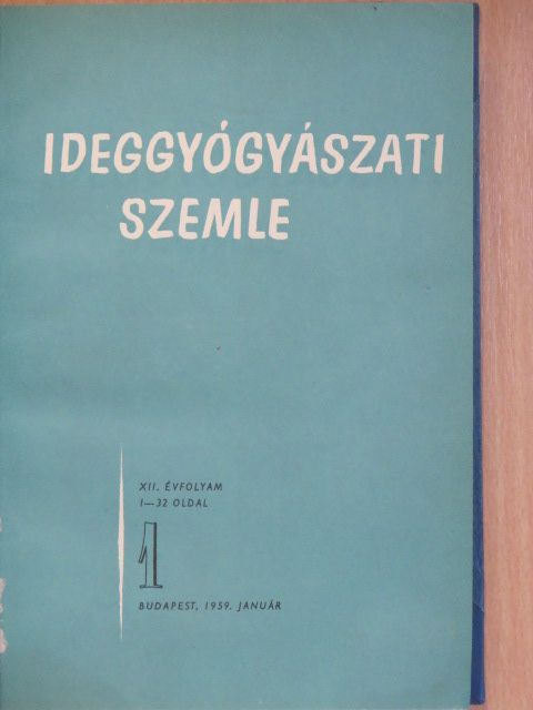 Bekény György - Ideggyógyászati szemle 1959. január-december [antikvár]