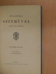 Shakspere - Shakspere színművei V. [antikvár]