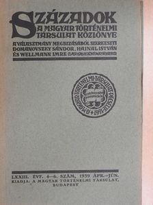 Kniezsa István - Századok 1939. április-június [antikvár]
