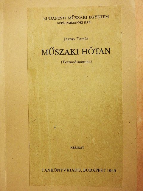 Jászay Tamás - Műszaki hőtan [antikvár]