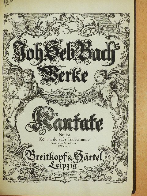 Johann Sebastian Bach - Kantate BWV 161-169. [antikvár]