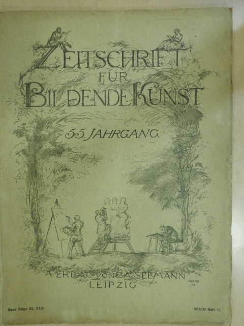 Zeitschrift für Bildende Kunst 1920. september [antikvár]