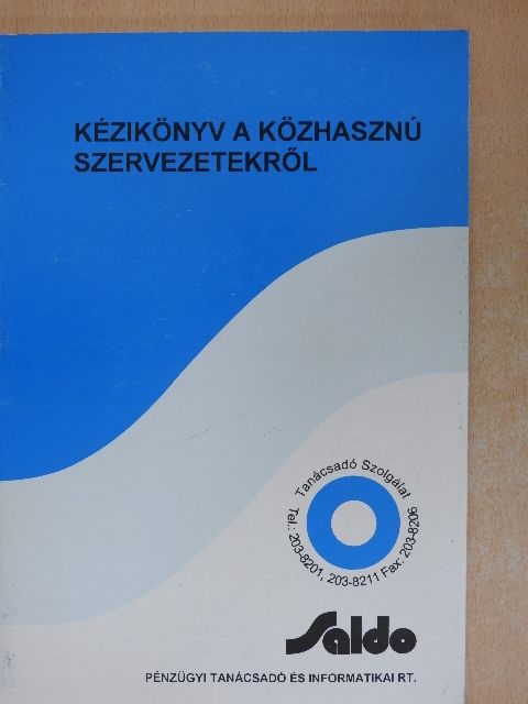 Dr. Kovács Annamária - Kézikönyv a közhasznú szervezetekről [antikvár]