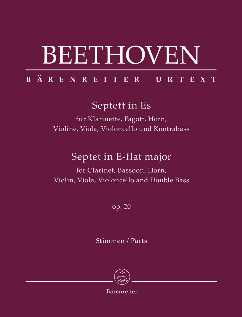 BEETHOVEN - SEPTETT IN ES FÜR KLARINETTE, FABOTT, HORN, VL, VLA, VLC UND CB OP.20. STIMMEN