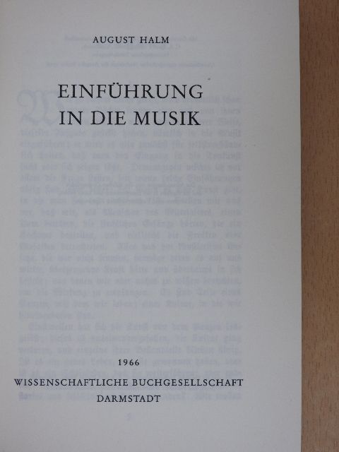 August Halm - Einführung in die Musik (gótbetűs) [antikvár]