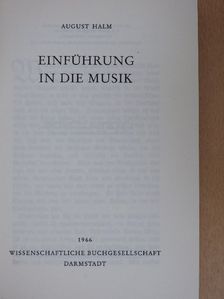 August Halm - Einführung in die Musik (gótbetűs) [antikvár]