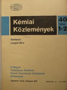 Bán Miklós - Kémiai Közlemények 1973/1-4. [antikvár]
