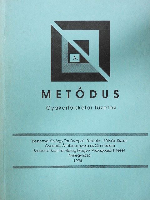 Dr. Barabás Gyuláné - Metódus 1994/3. [antikvár]