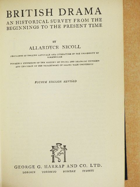 Allardyce Nicoll - British Drama [antikvár]