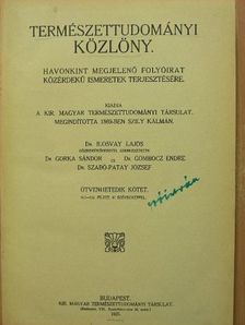 Dr. Ilosvay Lajos - Természettudományi Közlöny 1925. január-december/Pótfüzetek a Természettudományi Közlönyhöz 1925. január-december [antikvár]