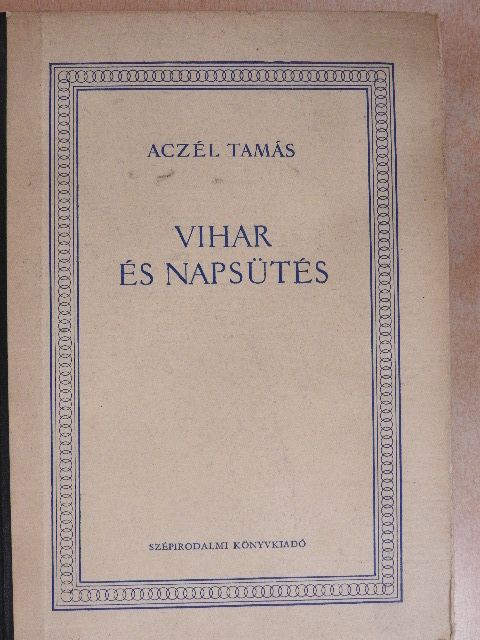 Aczél Tamás - Vihar és napsütés [antikvár]