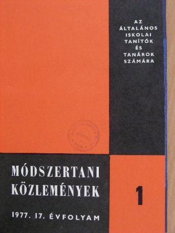 A. M. Piskalo - Módszertani Közlemények 1977. január-december [antikvár]