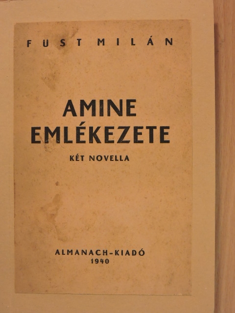 Füst Milán - Amine emlékezete/Szakadék [antikvár]