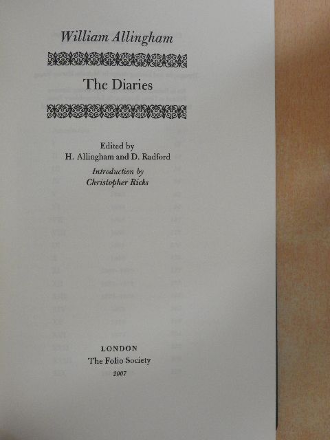 William Allingham - The Diaries [antikvár]