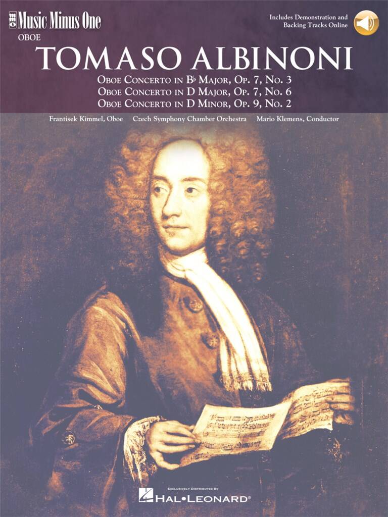 ALBINONI - OBOE CONCERTO IN Bb MAJOR OP.7, NO.3 / IN D MAJOR OP.7, NO.6 / IN d MINOR OP.9,NO.2.OBOE.INCL.ONLINE