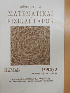 Rábai Imre - Középiskolai matematikai és fizikai lapok 1994. február [antikvár]