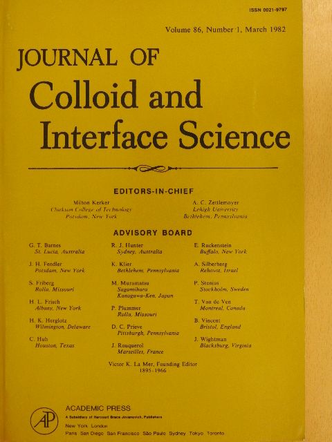 E. Ruckenstein - Journal of Colloid and Interface Science, March 1982 [antikvár]
