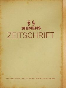 A. Haag - Siemens Zeitschrift April/Juni 1942 [antikvár]
