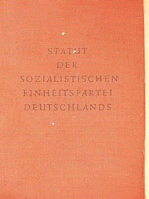 Statut der Sozialistischen Einheitspartei Deutschlands [antikvár]