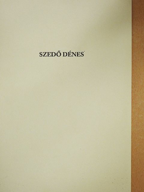 Szedő Dénes [antikvár]