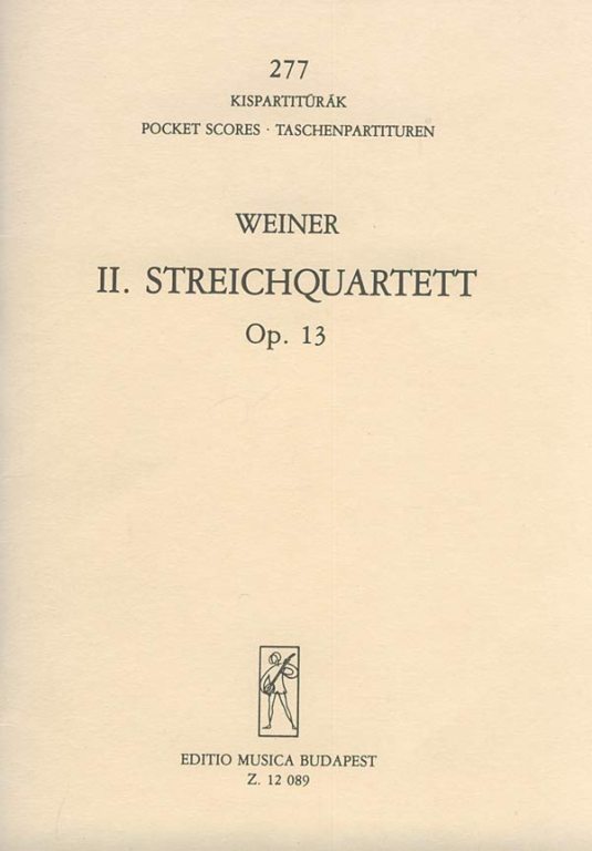 WEINER, LEO - II.STREICHQUARTETT OP.13 (FIS-MOLL) KISPARTITÚRA