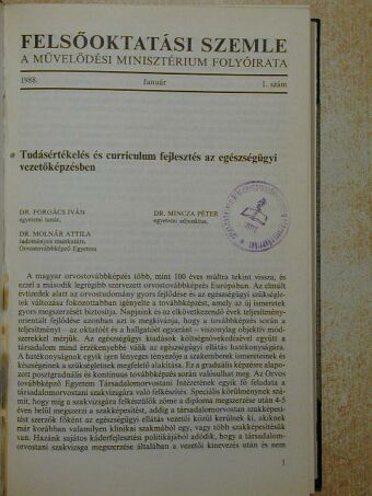 Albertné Dr. Herbszt Mária - Felsőoktatási Szemle 1988. január-december [antikvár]