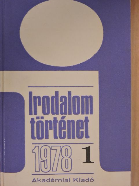 Bárdos Judit - Irodalomtörténet 1978/1. [antikvár]