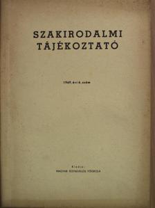 Szakirodalmi tájékoztató 1969/6. [antikvár]