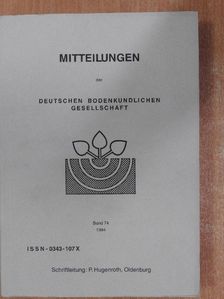 A. von Semmel - Mitteilungen der Deutschen Bodenkundlichen Gesellschaft 74 [antikvár]