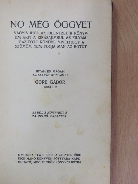 Gárdonyi Géza - No még öggyet [antikvár]