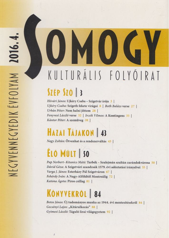 Bába Iván - Somogy 2016/4. [antikvár]