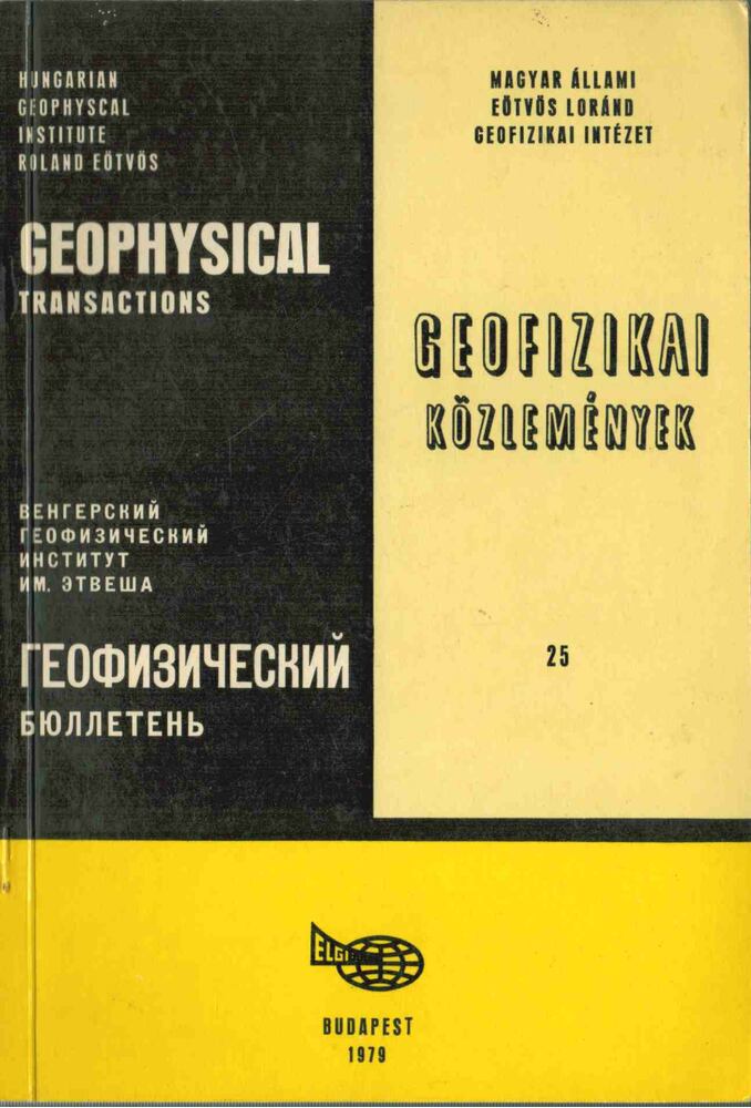Sz. Kilényi Éva - Geofizikai közlemények 25 [antikvár]