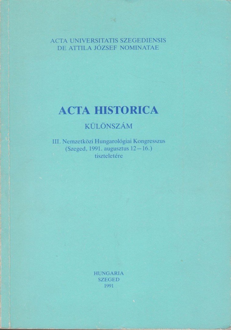Serfőző Lajos - Acta Historica Különszám [antikvár]