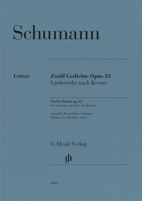 Schumann, Robert - TWELVE POEMS OP.35 - SET OF SONGS ON TEXTS BY KERNER - LOW VOICE