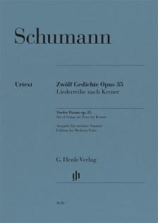 Schumann, Robert - TWELVE POEMS OP.35 - SET OF SONGS ON TEXTS BY KERNER - LOW VOICE