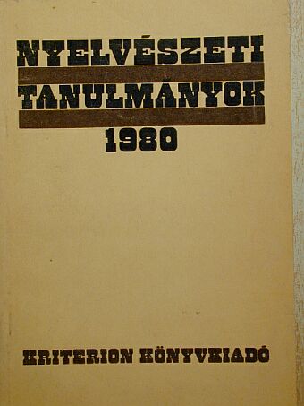 B. Gergely Piroska - Nyelvészeti tanulmányok 1980 [antikvár]