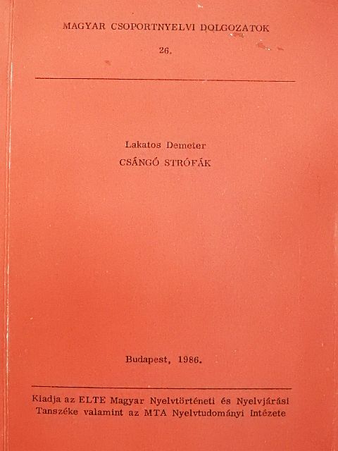 Lakatos Demeter - Csángó strófák [antikvár]